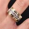 French 18 Karat Yellow Gold Platinum Tank Ring, 1940s 5