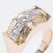 French 18 Karat Yellow Gold Platinum Tank Ring, 1940s 7