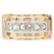 French 18 Karat Yellow Gold Platinum Tank Ring, 1940s 1