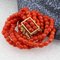 19th Century French Faceted Coral Pearls 18 Karat Yellow Gold Clasp Bracelet, Image 4