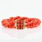 19th Century French Faceted Coral Pearls 18 Karat Yellow Gold Clasp Bracelet, Image 3