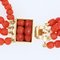 19th Century French Faceted Coral Pearls 18 Karat Yellow Gold Clasp Bracelet 6