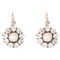 Boucles d'Oreilles en Or Rose 18 Carats avec Perle Naturelle, France 1