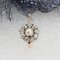 19th Century French Natural Pearl Diamond 18 Karat Rose Gold Lever-Back Earrings, Image 8