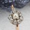 19th Century French Natural Pearl Diamond 18 Karat Rose Gold Lever-Back Earrings 12