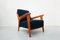 Blue Cherry Wood Armchairs by Melchiorre Bega, Italy, Set of 2 6