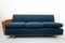 Blaues Mid-Century Modern Sofa aus Kirschholz von Melchiorre Bega, Italien 7