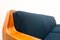 Blaues Mid-Century Modern Sofa aus Kirschholz von Melchiorre Bega, Italien 6