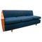 Mid-Century Modern Blue Cherry Wood Sofa by Melchiorre Bega, Italy 1