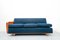 Mid-Century Modern Blue Cherry Wood Sofa by Melchiorre Bega, Italy 2