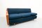 Blaues Mid-Century Modern Sofa aus Kirschholz von Melchiorre Bega, Italien 8
