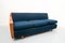 Mid-Century Modern Blue Cherry Wood Sofa by Melchiorre Bega, Italy, Image 8