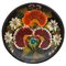 Wooden Traditional Hand Painted Plate, 1960 1