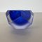 Murano Glass Sommerso Diamond Bowl Ashtray by Flavio Poli, Italy, 1970s 15