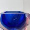 Murano Glass Sommerso Diamond Bowl Ashtray by Flavio Poli, Italy, 1970s 18