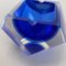 Murano Glass Sommerso Diamond Bowl Ashtray by Flavio Poli, Italy, 1970s, Image 14