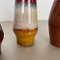 Multicolor Fat Lava Pottery Vases from Scheurich, Germany, Set of 4 12