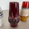 Multicolor Fat Lava Pottery Vases from Scheurich, Germany, Set of 4 8