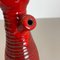 Red Ceramic Studio Pottery Vase from Marei Keramik, Germany, 1970 15