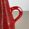 Red Ceramic Studio Pottery Vase from Marei Keramik, Germany, 1970 8