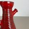 Red Ceramic Studio Pottery Vase from Marei Keramik, Germany, 1970 14