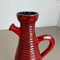 Red Ceramic Studio Pottery Vase from Marei Keramik, Germany, 1970 4