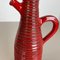 Red Ceramic Studio Pottery Vase from Marei Keramik, Germany, 1970 5