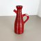 Red Ceramic Studio Pottery Vase from Marei Keramik, Germany, 1970 3