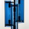 Blaue Mid-Century Hängelampe von Veca Fontana Arte, Italien, 1960er 3