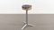 Vintage Birch and Steel Stool or Side Table 1