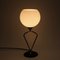 Mid-Century French Table Lamp with White Glass Shade, 1950s 3