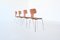 Danish Teak 3103 Hammer Chairs by Arne Jacobsen for Fritz Hansen, 1980, Set of 4 4