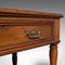 Antique English Oak & Leather Pedestal Desk, 1880, Image 9