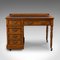 Antique English Oak & Leather Pedestal Desk, 1880, Image 2