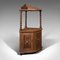 Antique English Light Oak Corner Display Cabinet, 1880 1