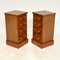 Victorian Style Burr Walnut Bedside Chests, 1950s, Set of 2 9