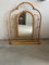 Mid-Century Modern Italian Bamboo Framed Wall Mirror with Shelf. 1970s, Image 4