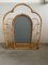 Mid-Century Modern Italian Bamboo Framed Wall Mirror with Shelf. 1970s, Image 12