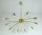 Big Mid-Century Austrian Brass Sputnik Spider Ceiling Lamp by Rupert Nikoll, 1950s 9