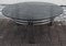 Vintage Chromed Metal Frame Coffee Table with Round Smoked Glass Plate, 1970s 1