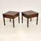 Antique Georgian Style Inlaid Side Tables, Set of 2 8