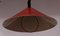 Vintage Red Painted Metal Funnel-Shaped Metal Ceiling Lamp, 1970s 3