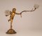 19th Century French Victorian Gilt Bronze Table Lamp with Frozen Glass Lampshades 8
