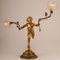 Französische viktorianische Tischlampe aus vergoldeter Bronze, 19. Jh 6