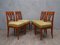 Austrian Biedermeier Walnut & Green Velvet Chairs, 1850, Set of 4 6