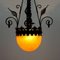 Art Nouveau Forging and Glass Pasta Lamp, Image 2