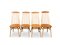 Mid-Century Danish Blonde Wood Spindle Back Chairs, 1960s, Set of 4 1