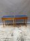 Bedside Tables with Blue Glass Top, Set of 2 2