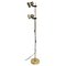 Gilt Chrome Floor Lamp with Two Positional Lights 1
