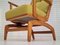 Danish Oak & Wool Rocking Chair, 1970s, Image 10